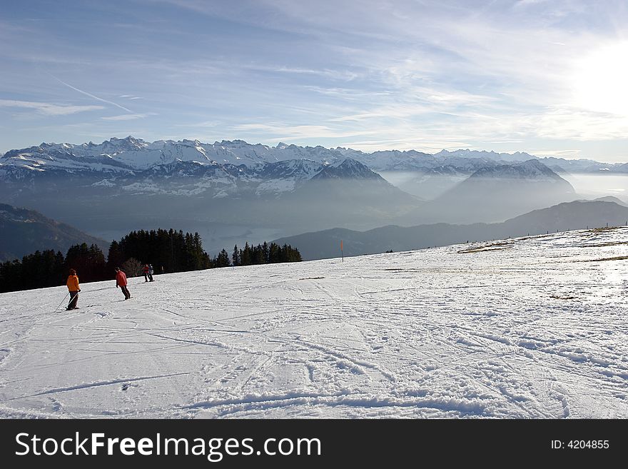 Winter sport for many but not many can enjoy the same view. Winter sport for many but not many can enjoy the same view
