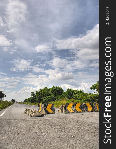 A way through a blocked road. A way through a blocked road