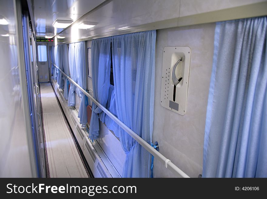 Train Interior - Empty Passageway