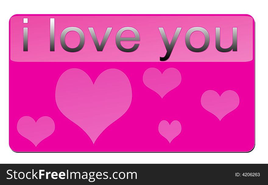 I love You - card is a gift for valentine events related to friendships. I love You - card is a gift for valentine events related to friendships