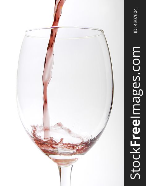 Red vine pouring in a glass. Red vine pouring in a glass