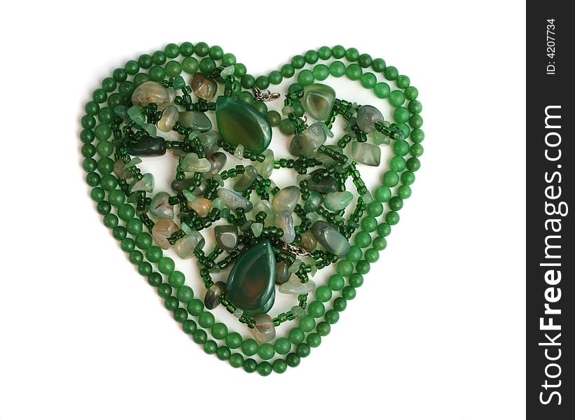 Jewelry Green Nephrite Heart