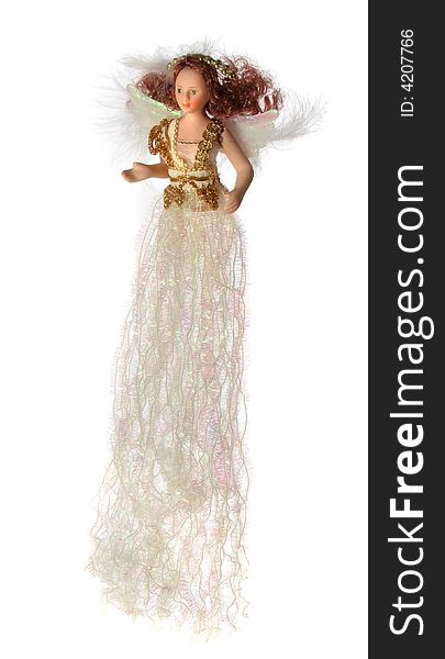 White sparkling angel doll Valentine's Day