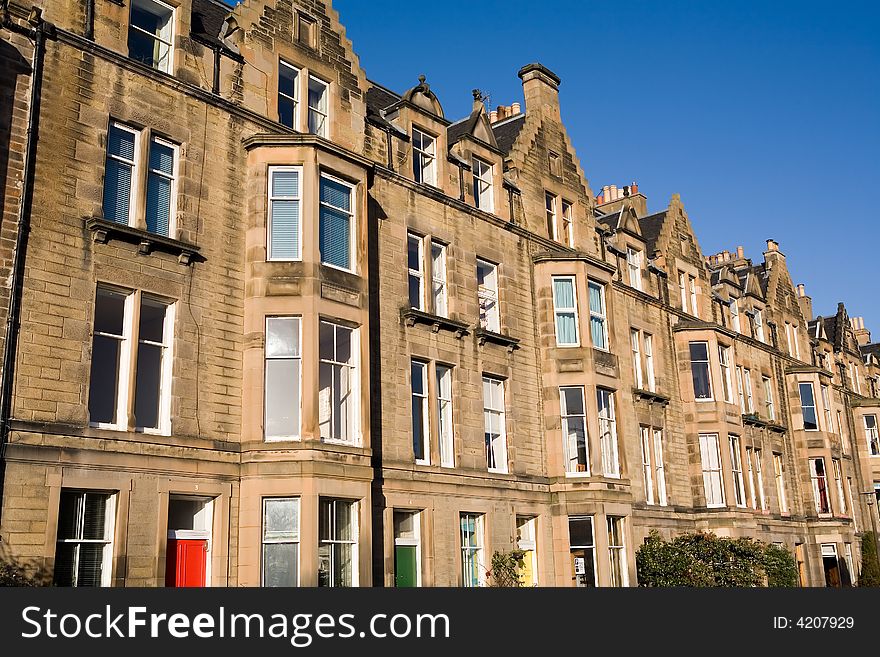 Typical victorian houses. Edinburgh, United Kingdom