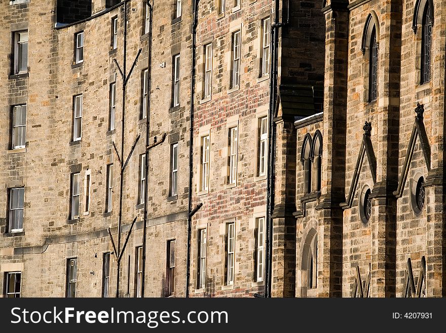 Edinburgh's Old Town houses. Scotland, United Kingdom