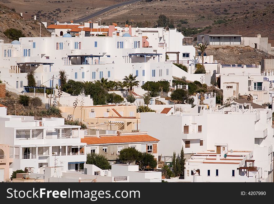 White village houses. Andalusia, Spain. White village houses. Andalusia, Spain