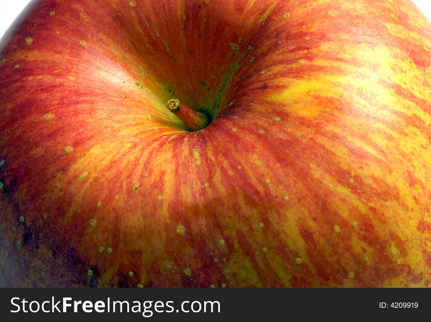 Close-up detail of eating apple