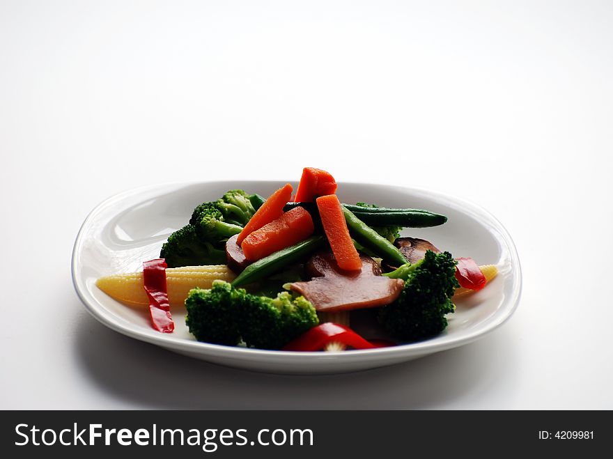 Plate of vegetables