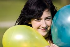 Cutie With Balloons Stock Photos Cutie With Balloons Stock Photos