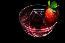 Strawberry In Drink Stock Photo Strawberry In Drink Stock Photo