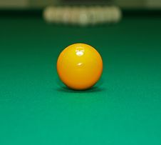 Pool Table Set Up For A Game Royalty Free Stock Image