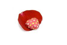 Chocolate Sweet Over The Rose Petal. Royalty Free Stock Images Chocolate Sweet Over The Rose Petal. Royalty Free Stock Images