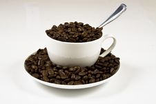 Coffe Cup Of Beans 6 Stock Photography Coffe Cup Of Beans 6 Stock Photography