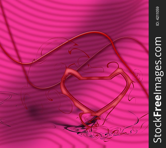 Pink Heart Valentine Background for Love