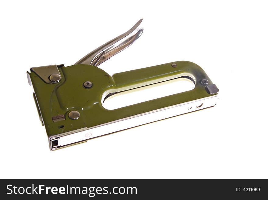 A staple gun used for household projects. A staple gun used for household projects.