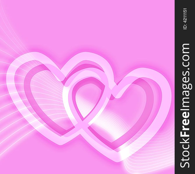 Pink Valentines day background showing togetherness and love