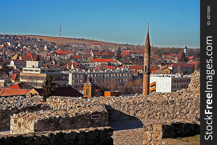 Shot of the panoramic view of old town