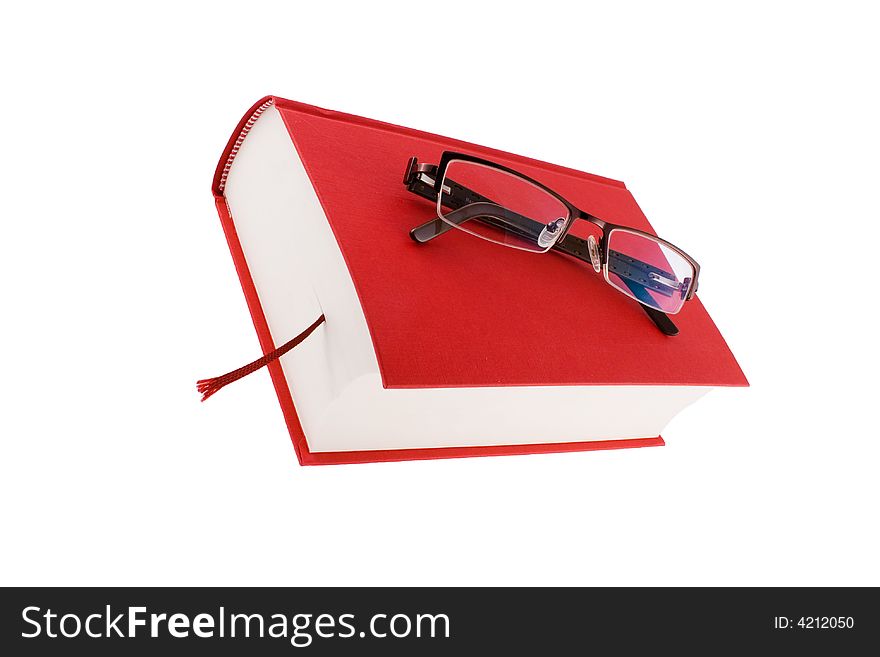 Red book isoalated on a white background. Red book isoalated on a white background