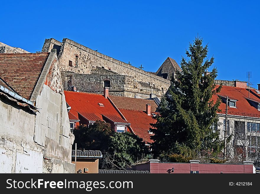 Photo of the view of old town's outskirts in sunny day