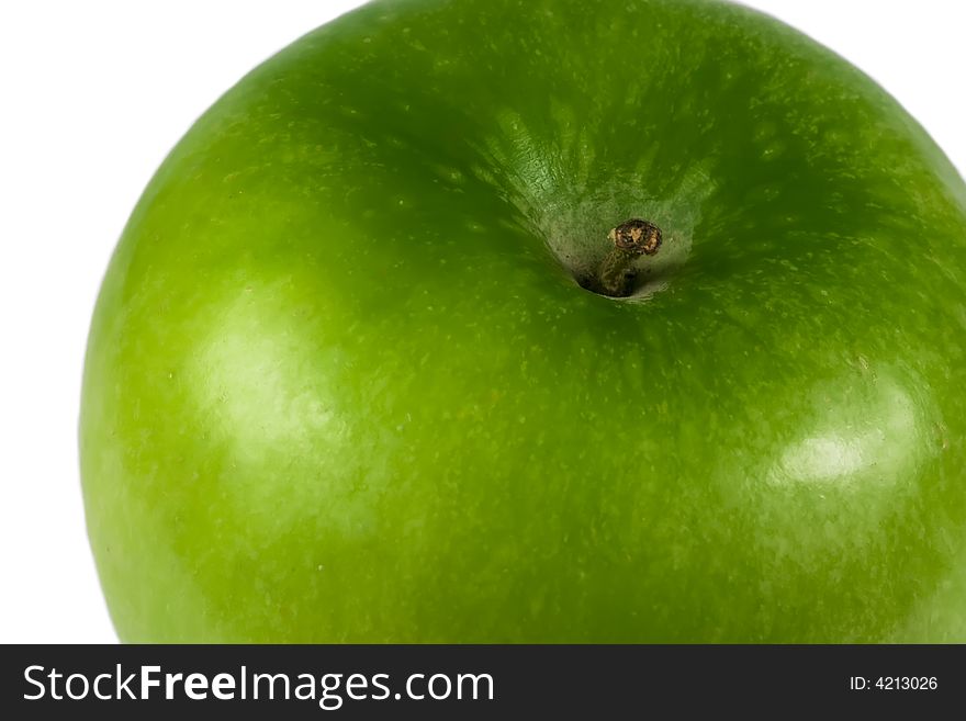 Green apple isolated on the white background