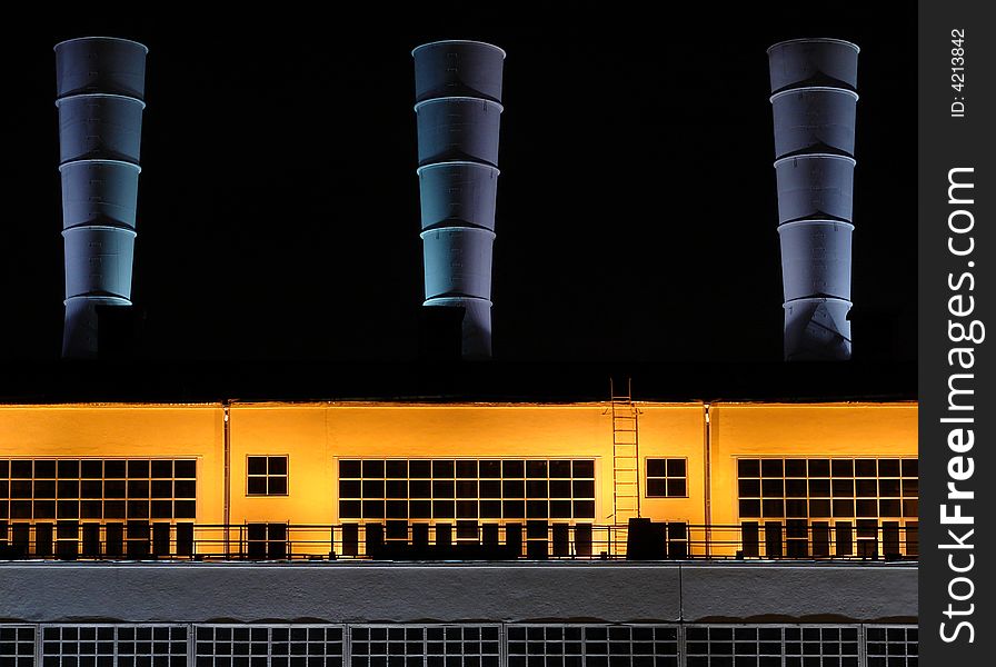 Electric power station in Moscow. Electric power station in Moscow