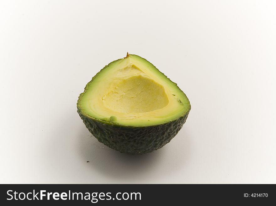 Avocado on white background. Close-up