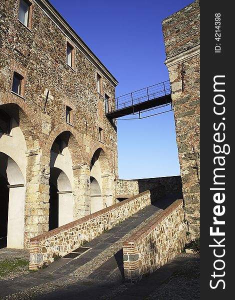 Inside Priamar fortress in Savona (Italy). 	
The Priamar fortress was built in 1542