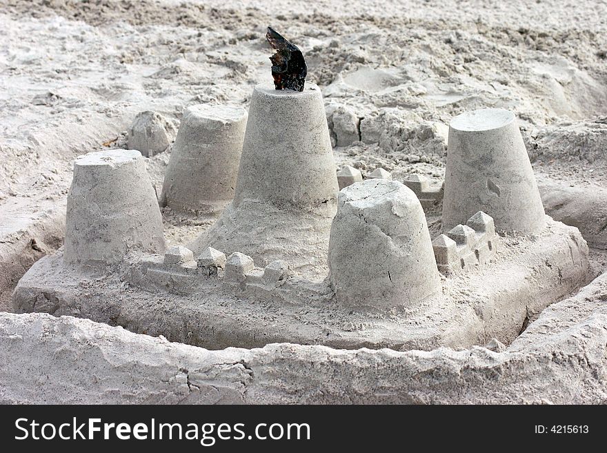 Sand castle on Florida's Gulf Coast. Madeira Beach Florida. Sand castle on Florida's Gulf Coast. Madeira Beach Florida