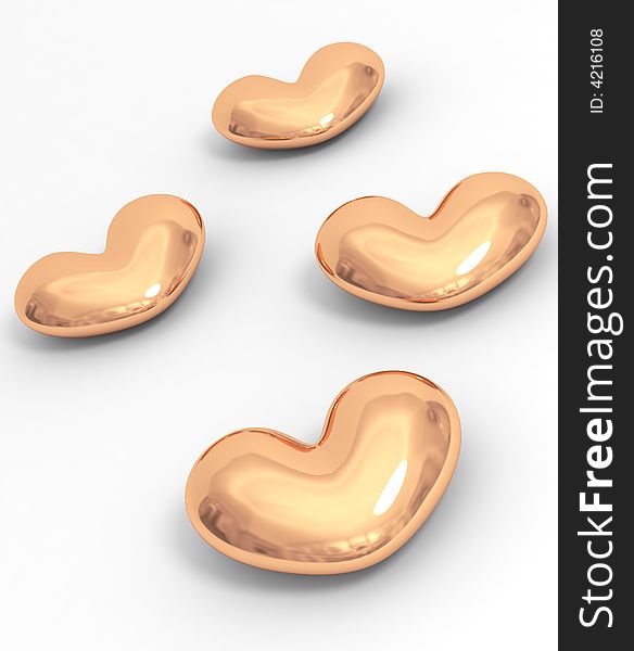 Great hearts isolated on background. Great hearts isolated on background