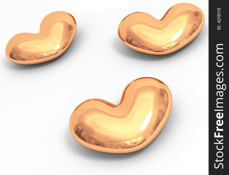 Great hearts isolated on background. Great hearts isolated on background