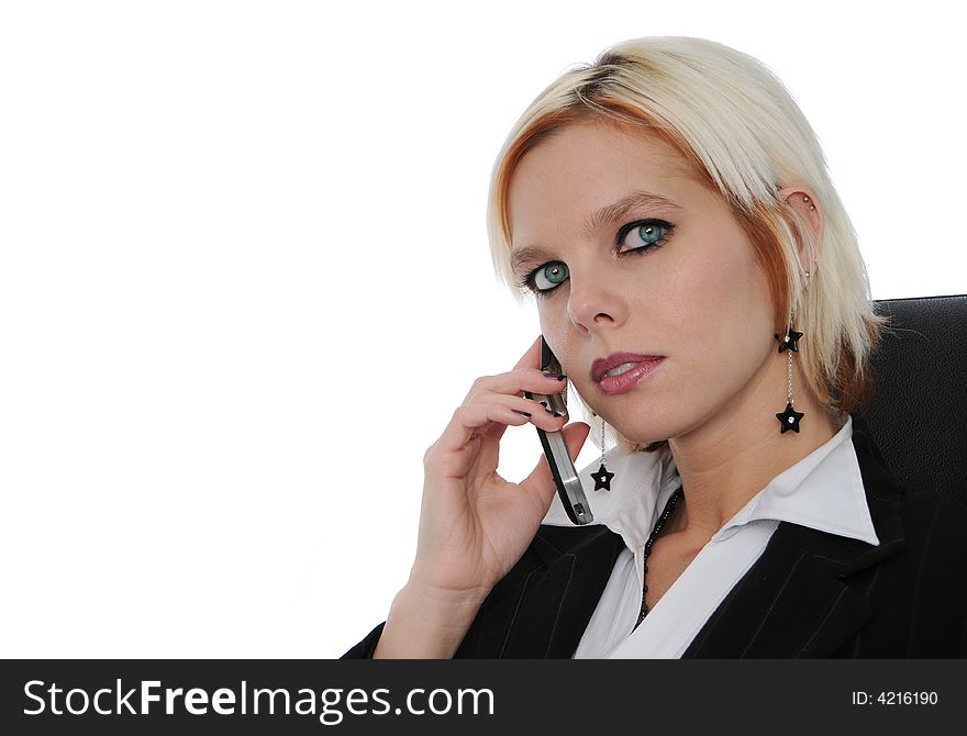 Businesswoman on the cell phone