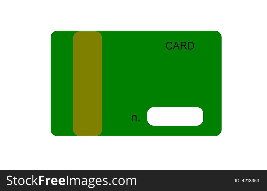 Green fac simile business card