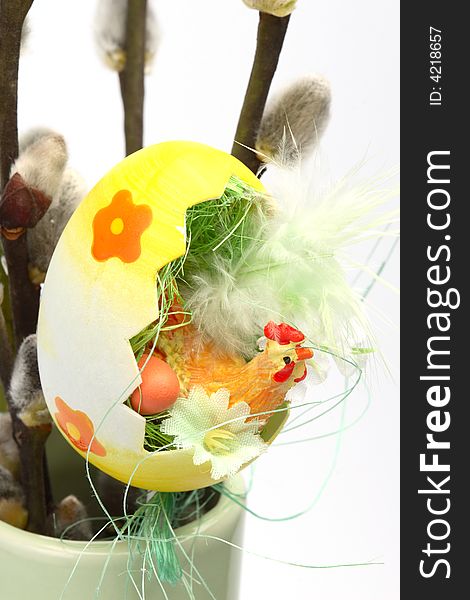 Easter decoration- egg and cock