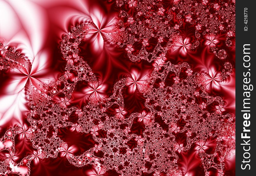 Beautiful flowers on a red background