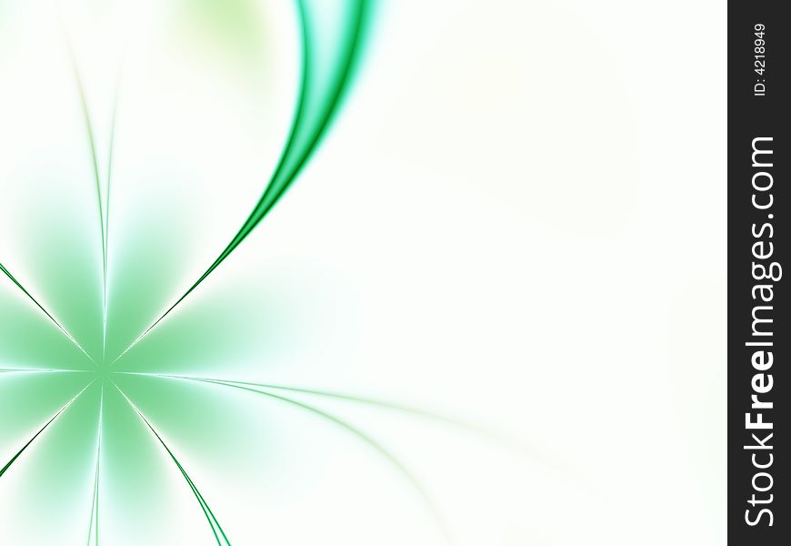 Abstract design green background. Fractal image