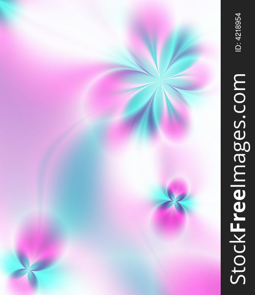 Beautiful flowers on a light background