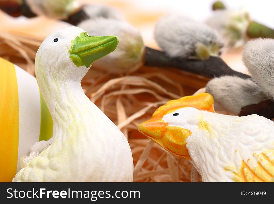 Easter decoration- goose and chick