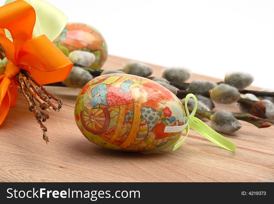 Easter still-life with colorful eggs. Easter still-life with colorful eggs