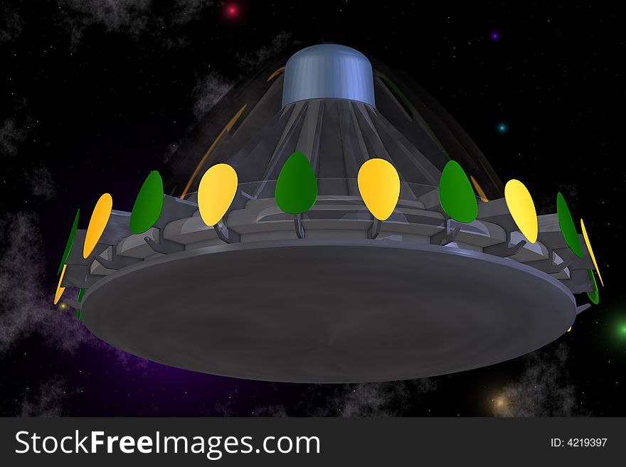 UFO in cartoon style
Image contains a Clipping Path