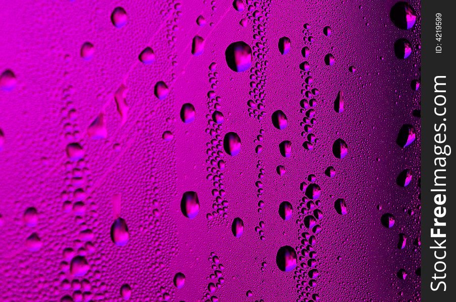 Close-up of water drops on glass (Background)