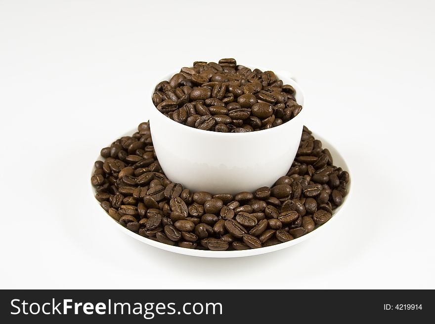 Coffe cup of beans 5