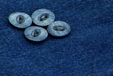 Free Buttons On Denim Stock Photos - 4223193