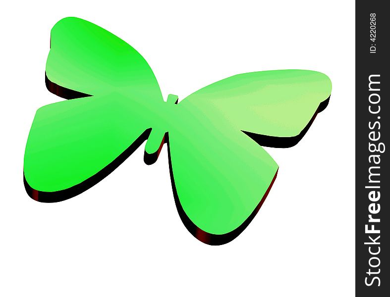 3D butterfly shape for making sale tickets