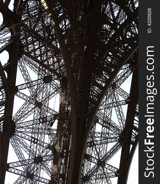 Eiffel Tower of Paris - details. Eiffel Tower of Paris - details