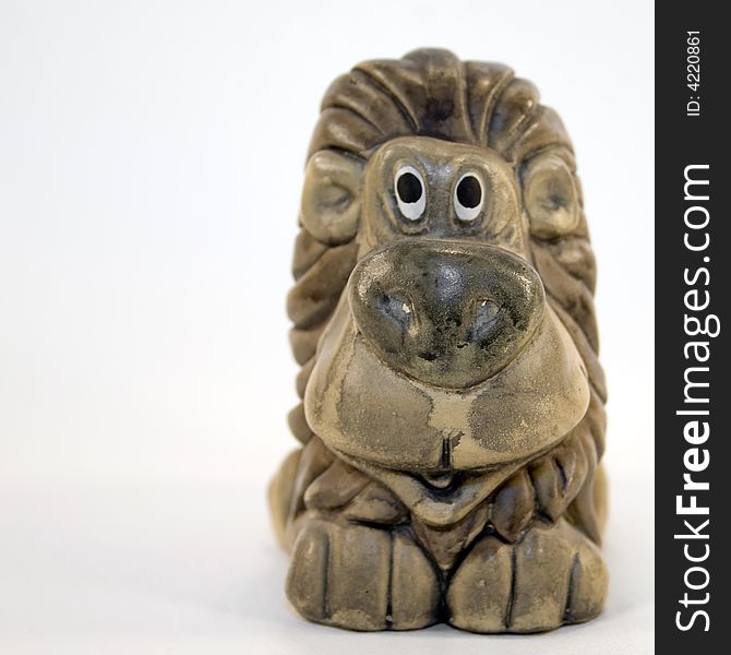 Ceramic Lion Figure