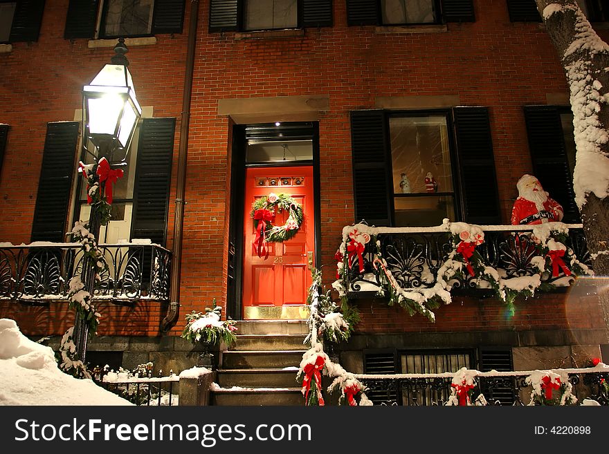 Stock image of a snowing winter at Boston, Massachusetts, USA. Stock image of a snowing winter at Boston, Massachusetts, USA