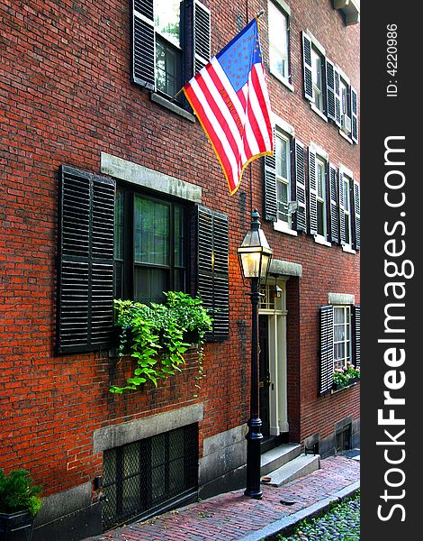 Beacon Hill is a wealthy neighborhood of Federal-style rowhouses, with some of the highest property values in the United States. Beacon Hill is a wealthy neighborhood of Federal-style rowhouses, with some of the highest property values in the United States