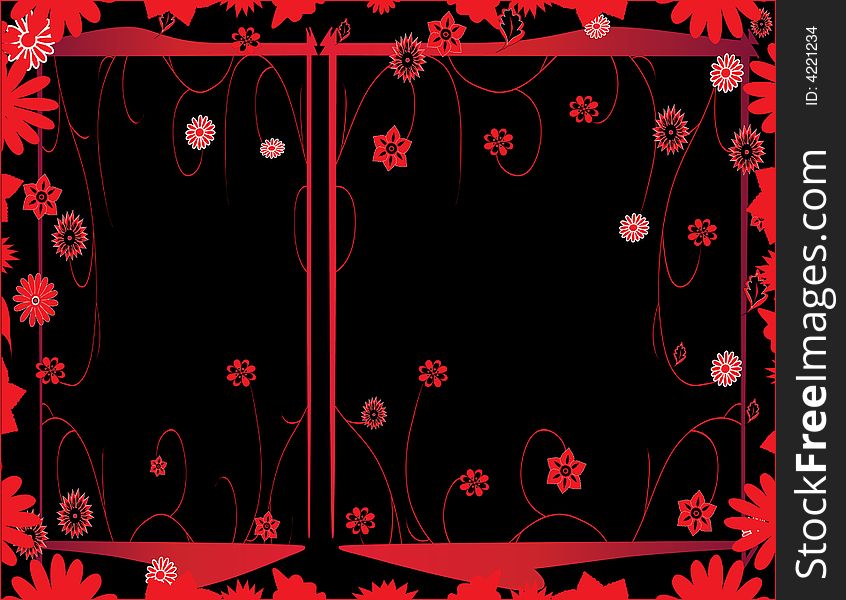 Red and black window background