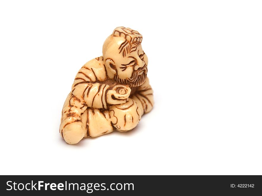 Ancient Oriental Figurine Of Old Man