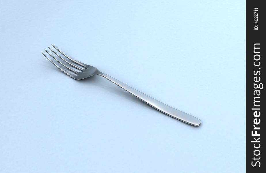 Metallic Fork in several angles for any composition
